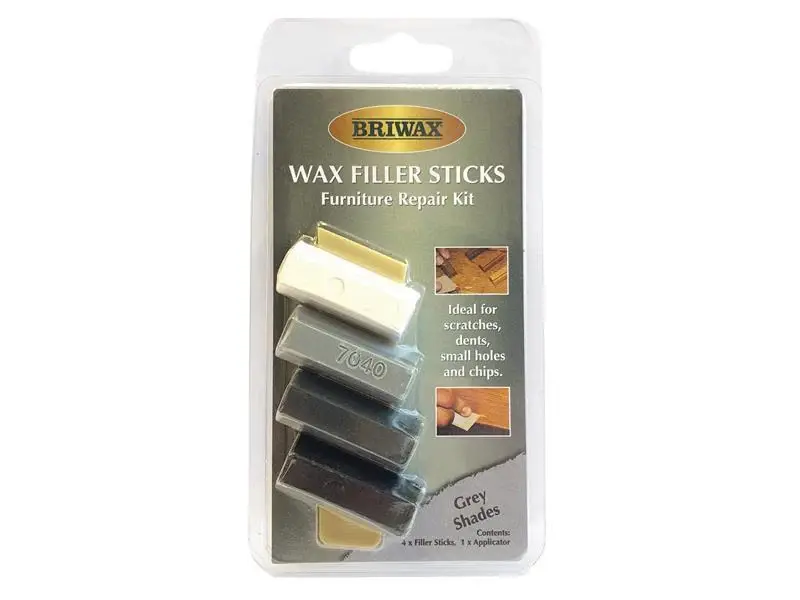Flexible Briwax Wax Filler Sticks Grey Shades (Pack 4)