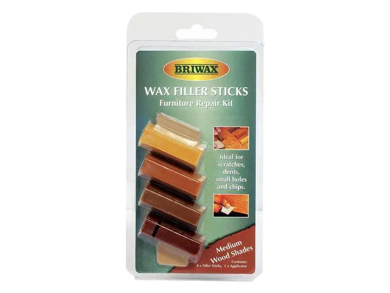 Industrial Grade Briwax Wax Filler Sticks Medium Wood Shades (Pack 4)