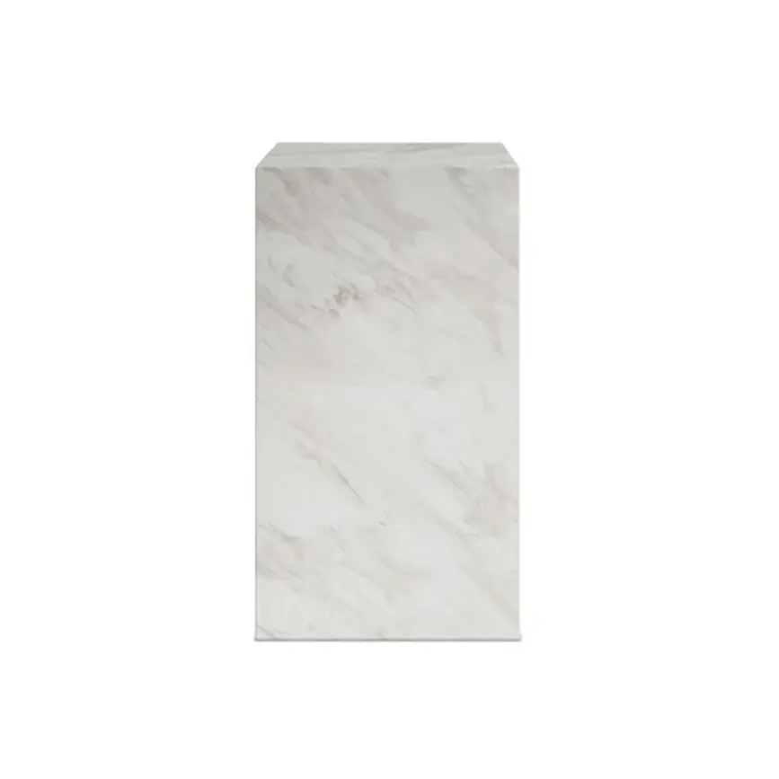 Cece Small Pedestal - Chalk Marble