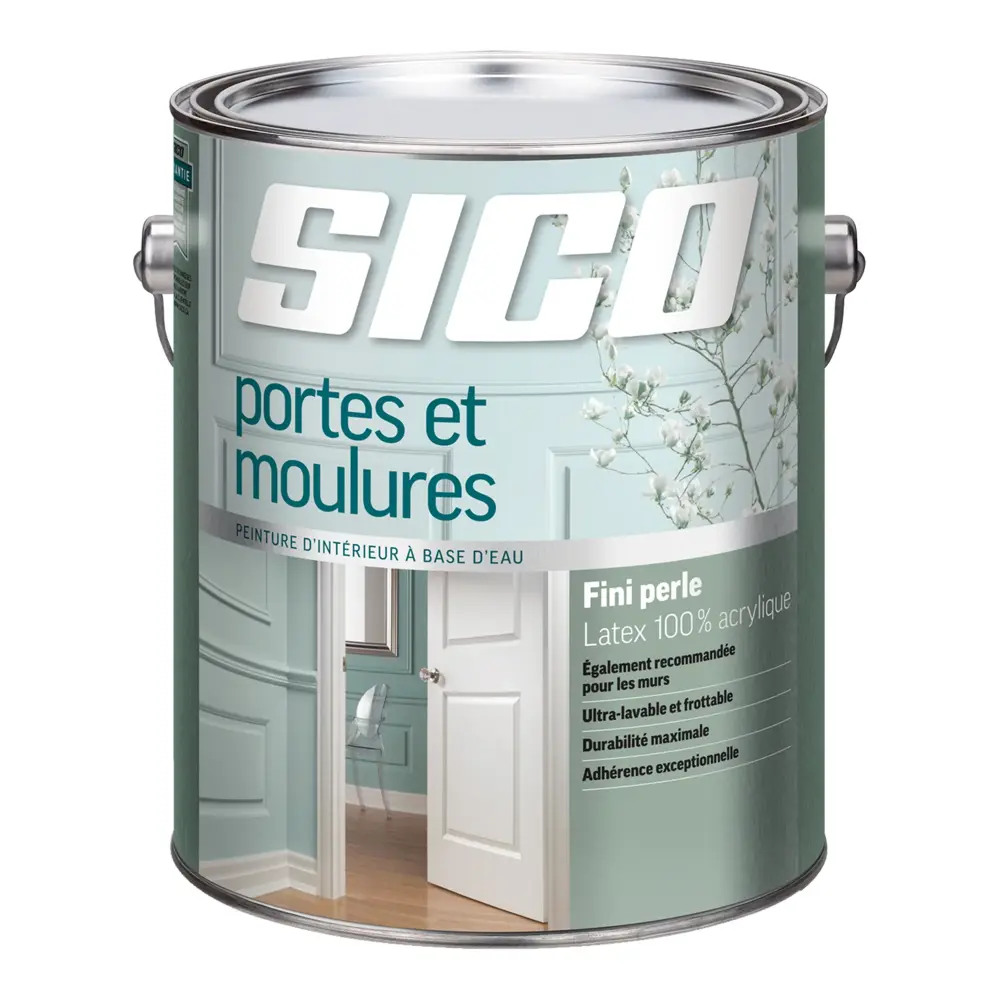 Interior painting doors and mouldings Pearl finish, Ready mix chalk 3.78 l