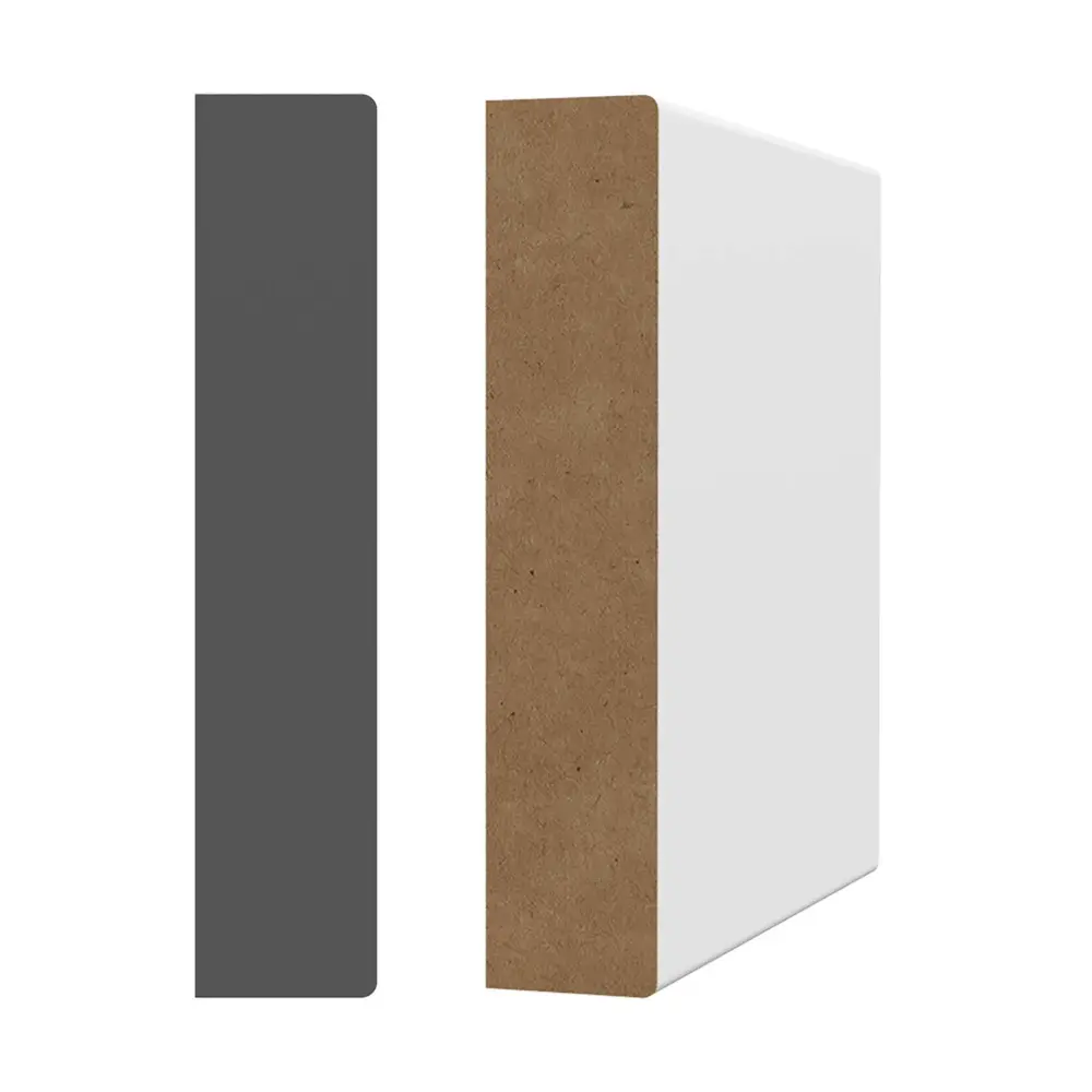 White Primed MDF Rectangular Molding, 3/4" x 3-1/2" x 8'