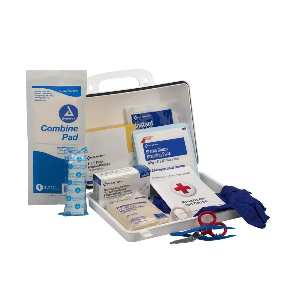 First Aid Only 25 Person Industrial First Aid Kit, Weatherproof Plastic Case, Wall Secure - 150 Pieces