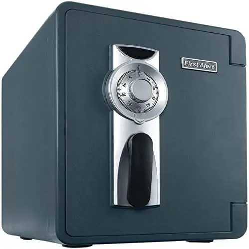 First Alert .92 CU' Waterproof 1 Hour Fire Harmless Combination Lock & Bolt Down Kit