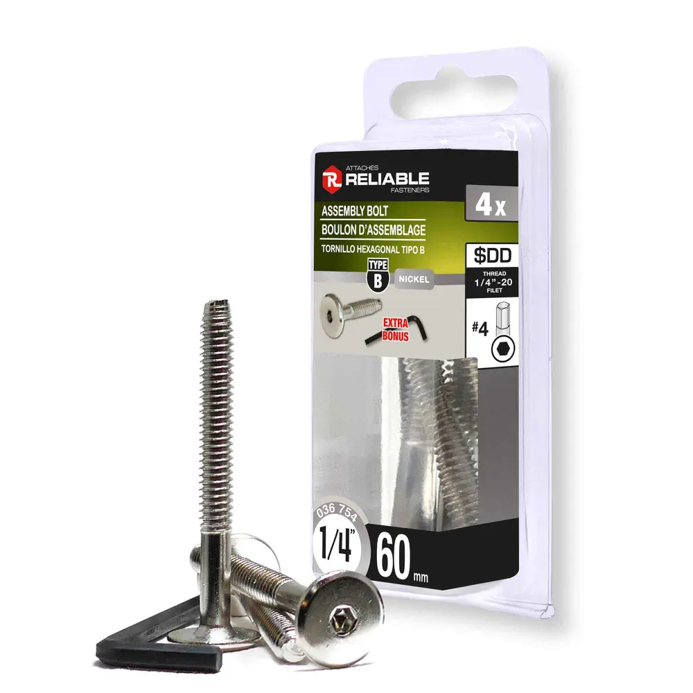 Assembly Bolt JCB, 1/4'' x 60 mm (Nickel Hex Vital