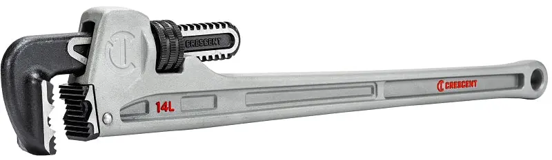 Crescent CAPW14L Pipe Wrench, 0 to 2-3/8 Jaw, 14 L, Aircraft-grade, Powder-Coated, Long Handle