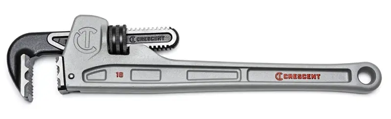 Crescent CAPW18 Pipe Wrench, 0 to 2-7/8 Jaw, 18 L, Aluminium, Powder-Coated