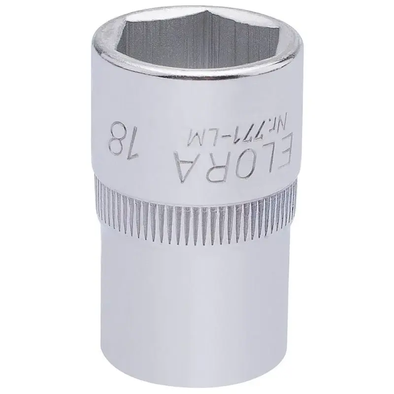 Elora 771-LM 18 Hexagon Socket, 1/2" Sq. Dr., 18mm - (15307)