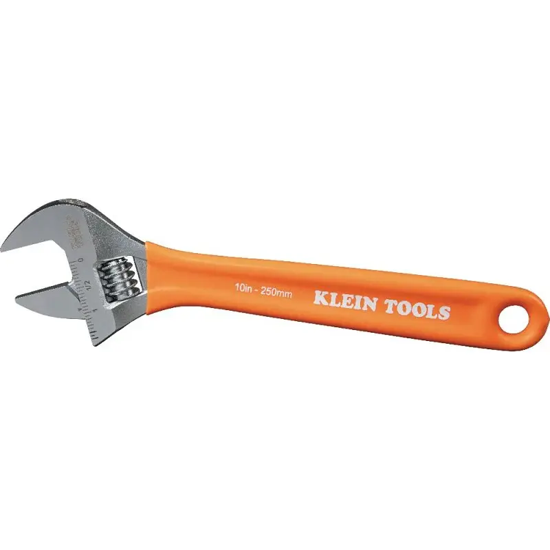 Klein Tools O50710 Modifiable Wrench, 10-1/4 OAL, 1.48 Jaw, Steel, Chrome, Contoured Handle